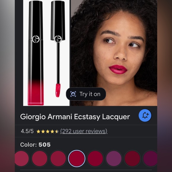 🆕 NIB Giorgio Armani Ecstasy Lacquer Crescendo (505) lip color - Picture 1 of 10